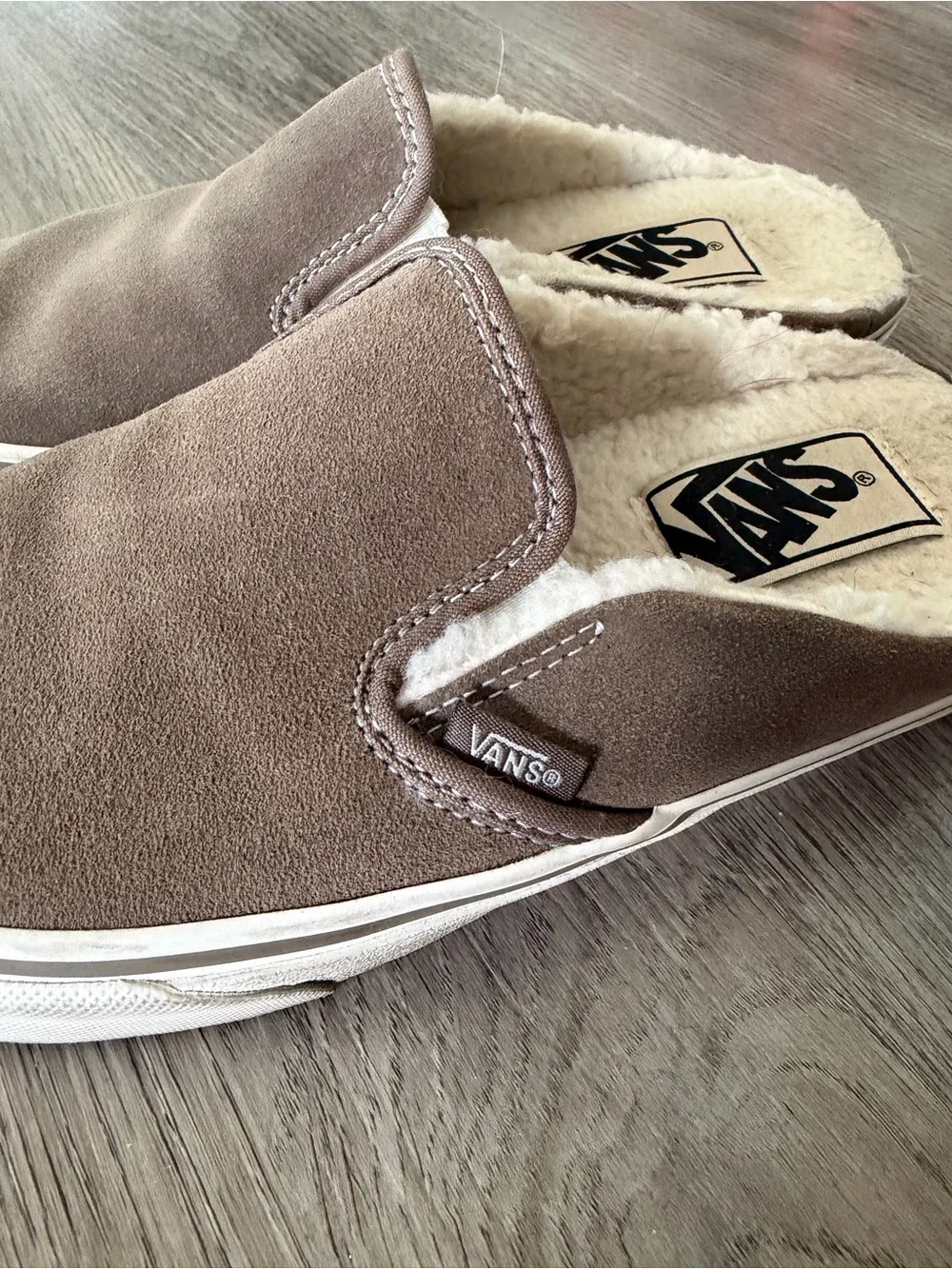 Vans Womens Size 8 Slip-On Green, Brown, and Cream - Picture 3 of 5